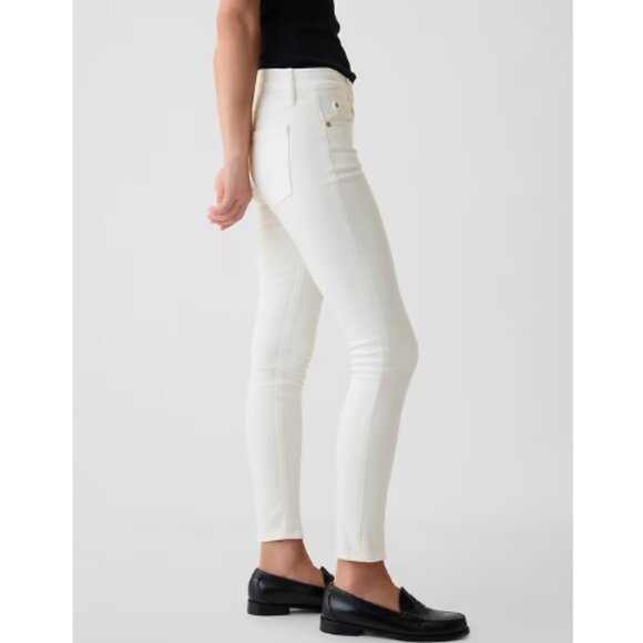 GAP Mid Rise True Skinny Optic White Stretch Jeans Size 33/16 #570471 MSRP $80 - Picture 5 of 10